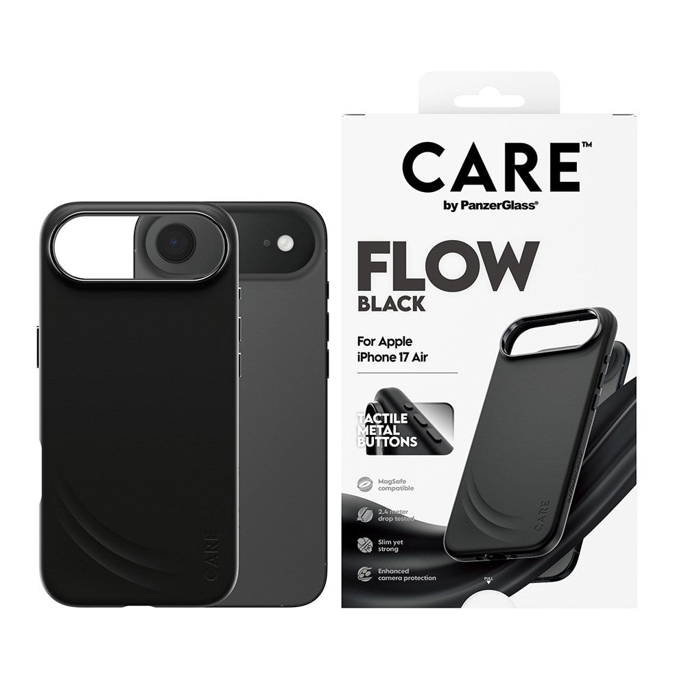 CARE by PanzerGlass iPhone Air Feature Flow Deksel - MagSafe Kompatibel - Svart