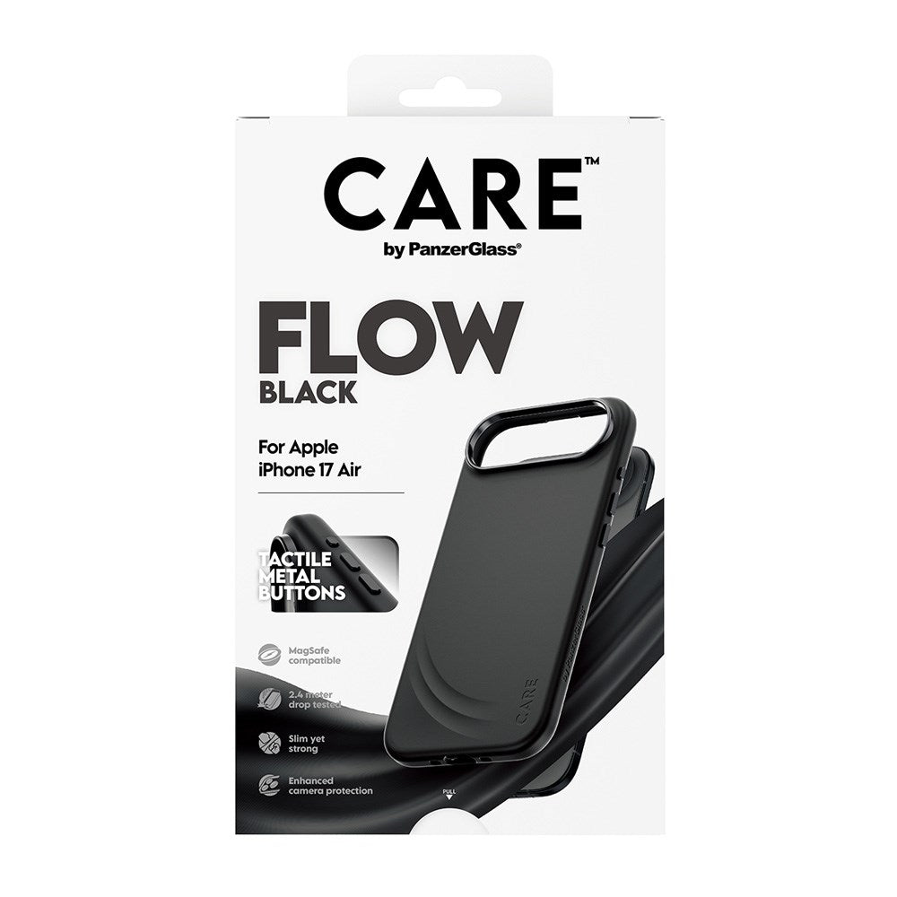 CARE by PanzerGlass iPhone Air Feature Flow Deksel - MagSafe Kompatibel - Svart