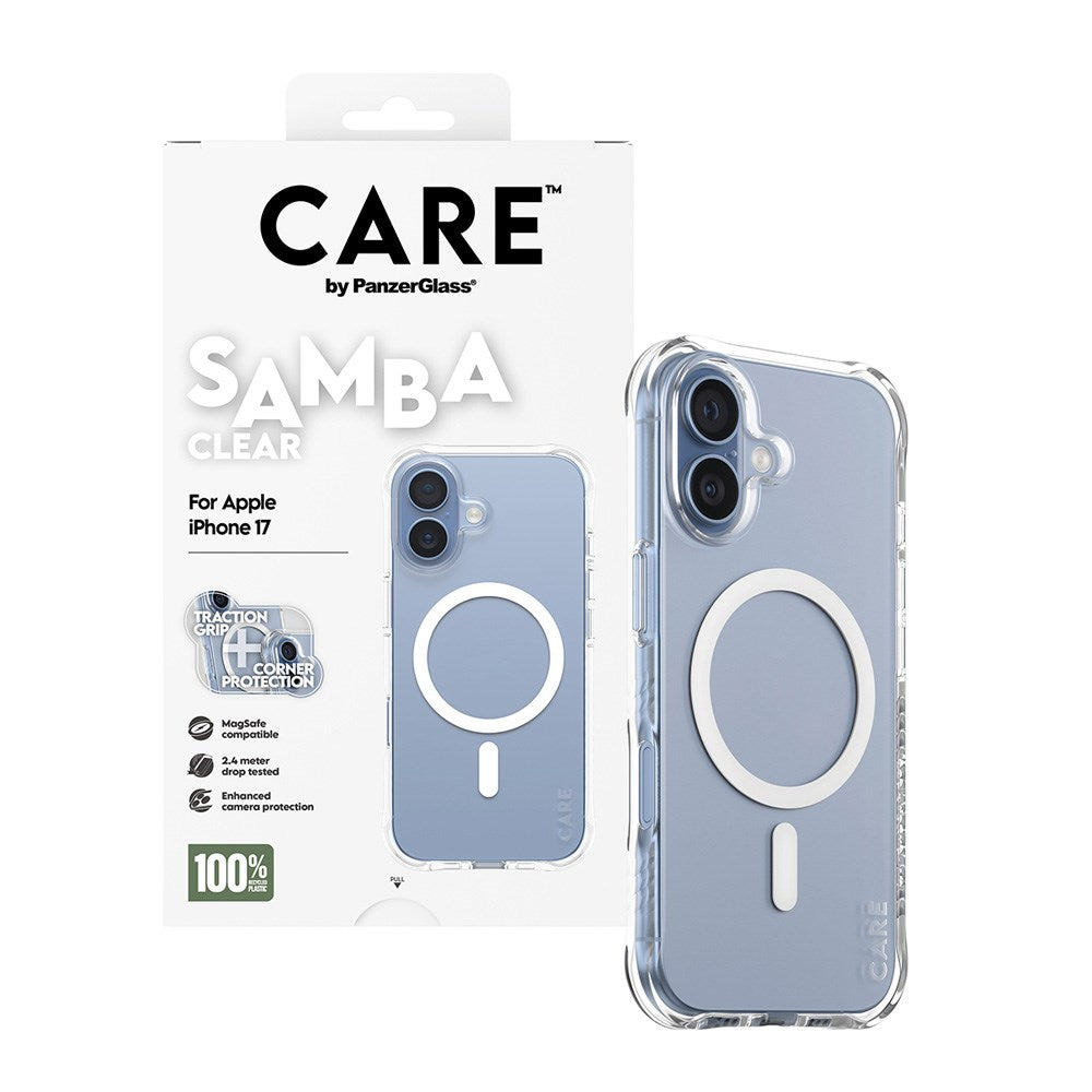 CARE by PanzerGlass iPhone 17 Fashionable Samba Deksel - MagSafe Kompatibel - Transparent