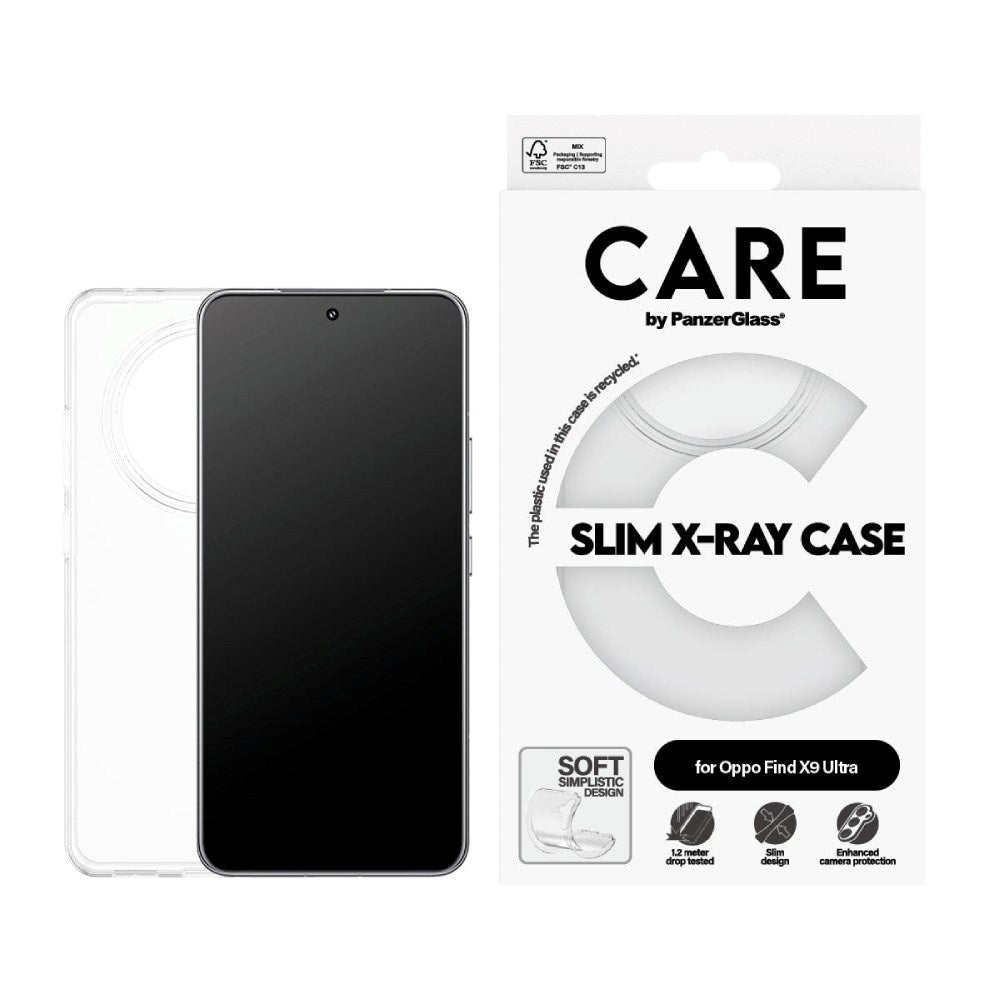 OPPO Find X9 Ultra CARE by PanzerGlass FASHION X-Ray Soft Basic Deksel - Gjennomsiktig