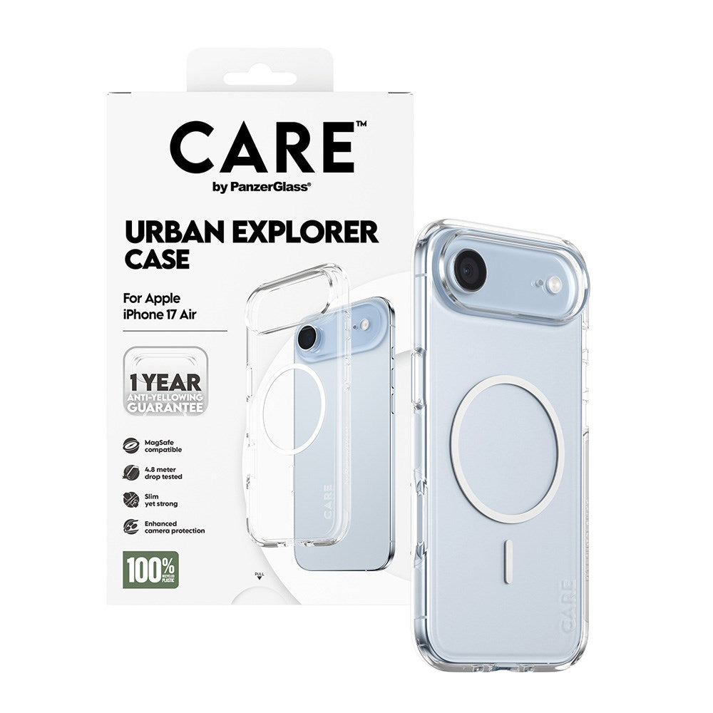 CARE by PanzerGlass iPhone Air FLAGSHIP Urban Explorer Deksel - MagSafe Kompatibel - Transparent