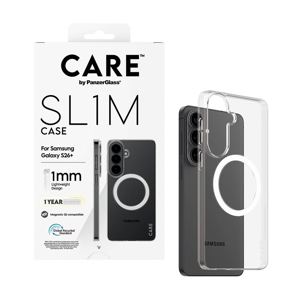 Samsung Galaxy S26+ (Plus) CARE by PanzerGlass SL1M Deksel - Gjennomsiktig