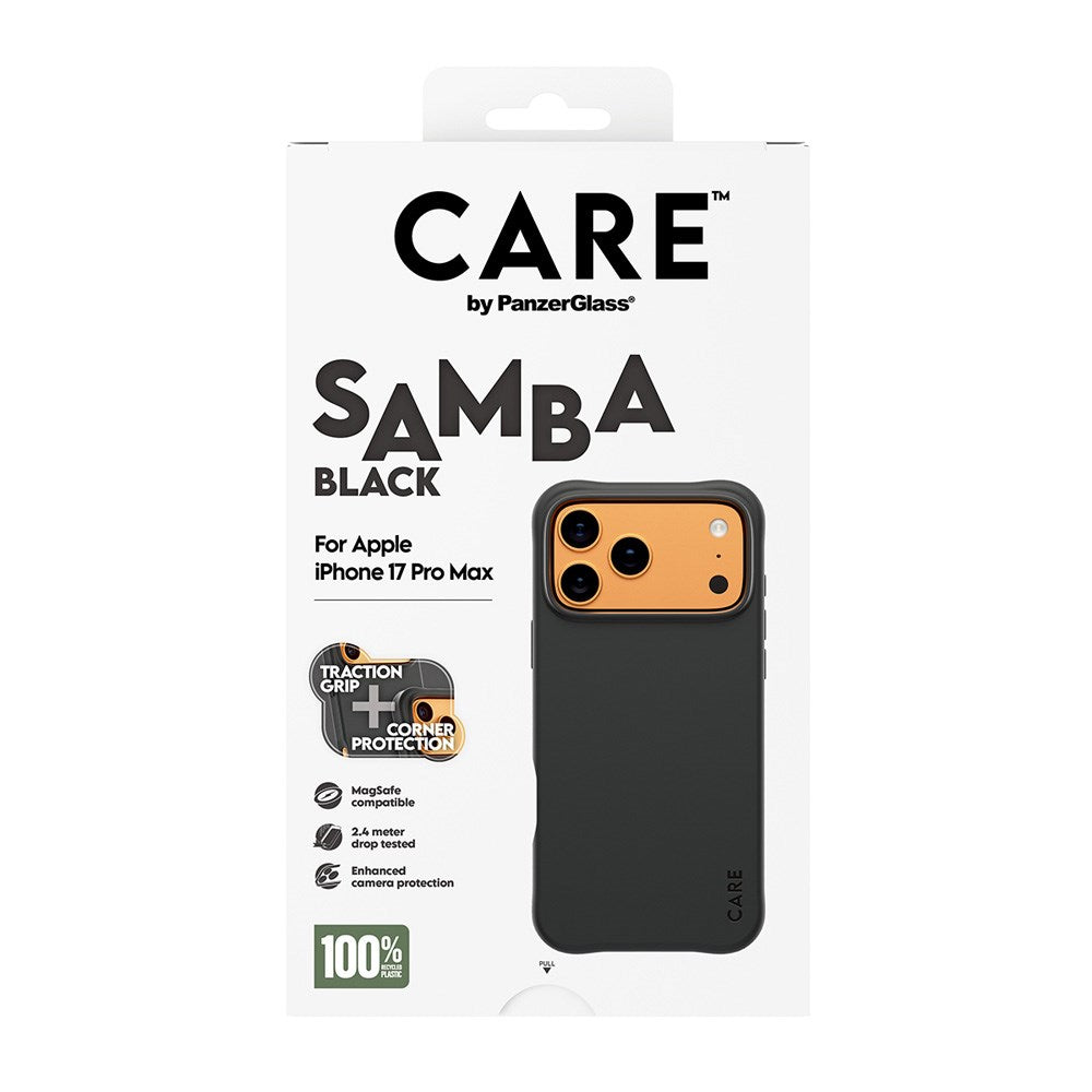 CARE by PanzerGlass iPhone 17 Pro Max Fashionable Samba Deksel - MagSafe Kompatibel - Black