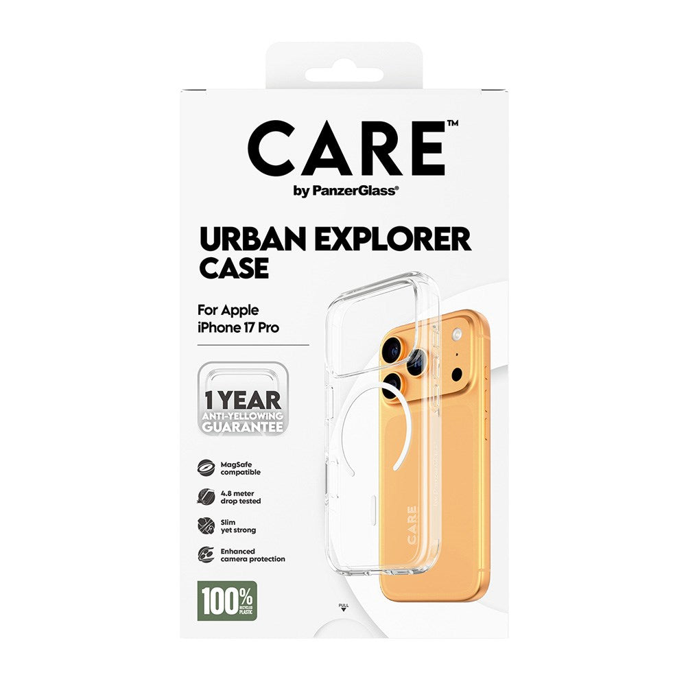 CARE by PanzerGlass iPhone 17 Pro FLAGSHIP Urban Explorer Deksel - MagSafe Kompatibel - Transparent