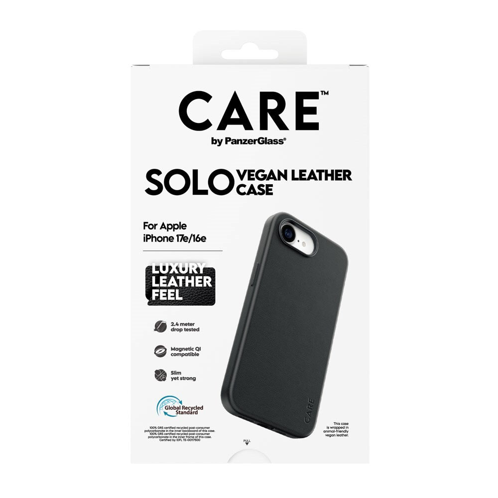iPhone 17e / 16e CARE by PanzerGlass SOLO Deksel - Svart
