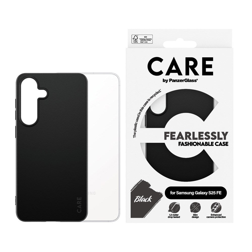 CARE by PanzerGlass Samsung Galaxy S25 FE FASHION Fearlessly Fashionable Deksel - Black