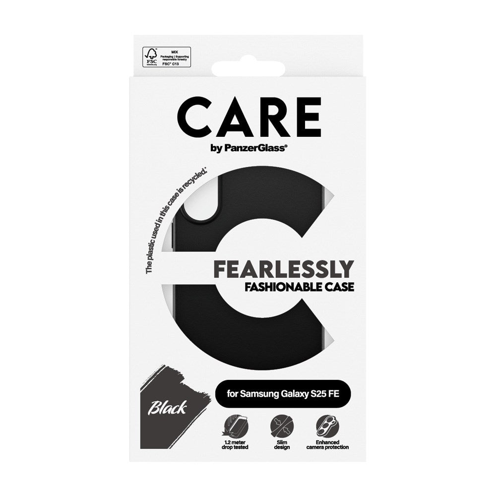 CARE by PanzerGlass Samsung Galaxy S25 FE FASHION Fearlessly Fashionable Deksel - Black