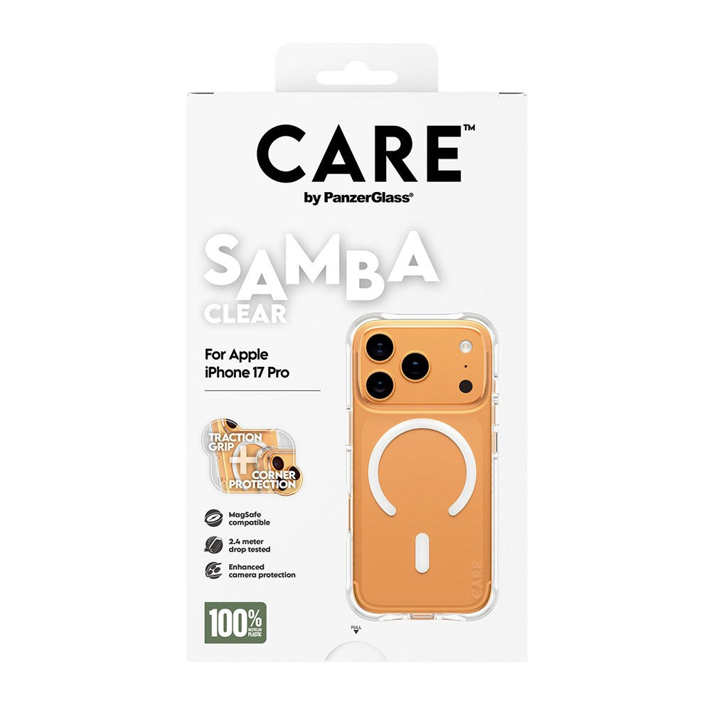 CARE by PanzerGlass iPhone 17 Pro Fashionable Samba Deksel - MagSafe Kompatibel - Transparent