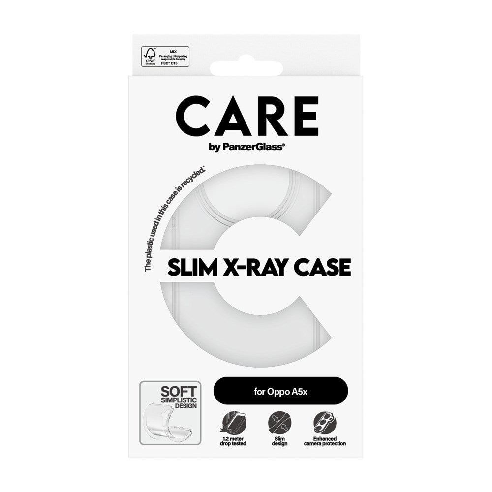 CARE by PanzerGlass OPPO A5x (4G) Fashionable Transparent X-Ray Soft Basic Case - Gjennomsiktig