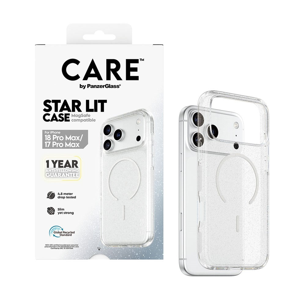 iPhone 18 Pro Max / 17 Pro Max CARE by PanzerGlass FLAGSHIP Urban Explorer Deksel - MagSafe Kompatibel - Transparent / Star Lit