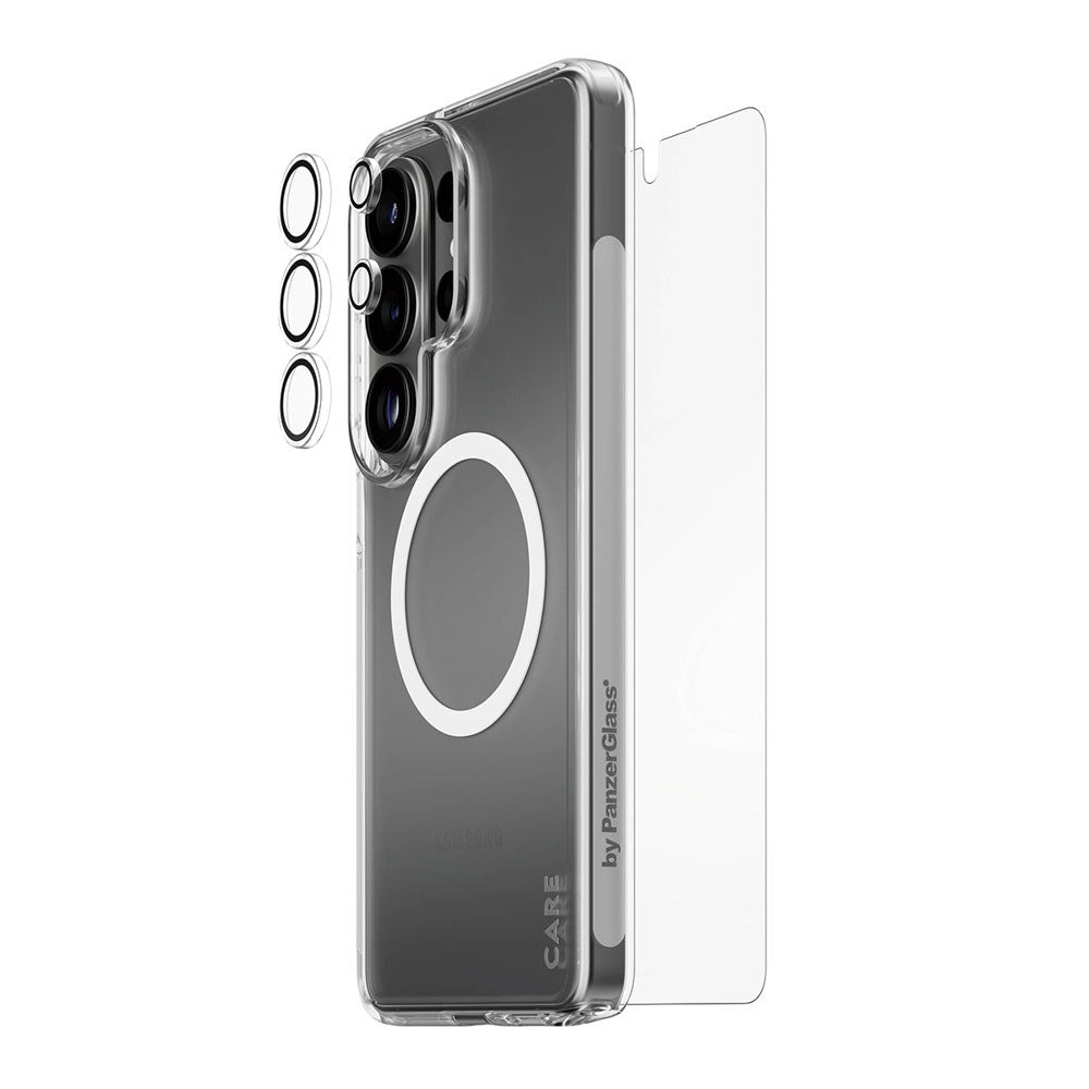 Samsung Galaxy S26 Ultra Urban Combat 3-in-1 Bundle med Deksel / Skjermbeskytter / Kamerabeskyttelse - Qi Kompatibel - Gjennomsiktig