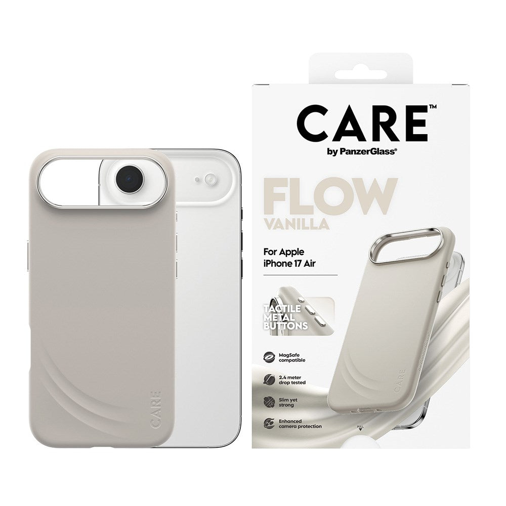 CARE by PanzerGlass iPhone Air Flow Deksel - MagSafe Kompatibel - Vanilla