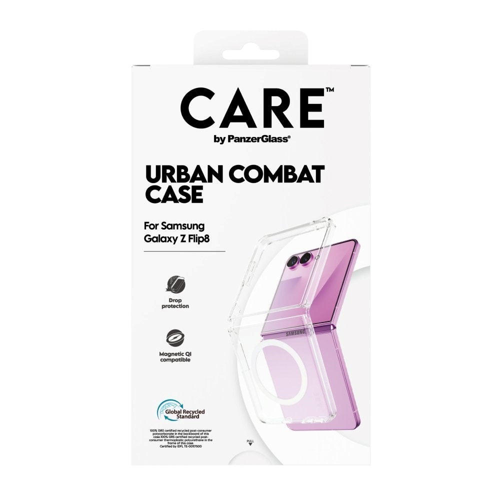 Samsung Galaxy Z Flip8 / Flip7 CARE™ by PanzerGlass® Urban Combat Deksel - Transparent