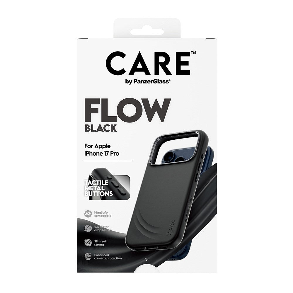 CARE by PanzerGlass iPhone 17 Pro Feature Flow Deksel - MagSafe Kompatibel - Svart