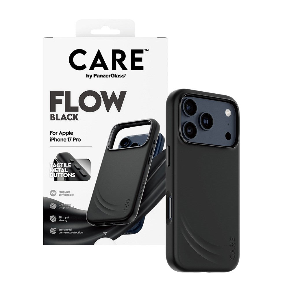 CARE by PanzerGlass iPhone 17 Pro Feature Flow Deksel - MagSafe Kompatibel - Svart