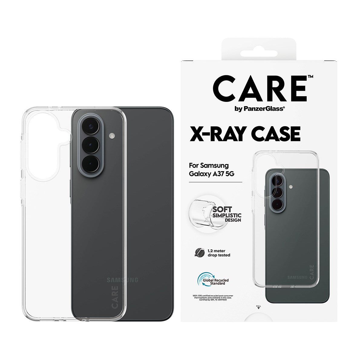 Samsung Galaxy A37 CARE by PanzerGlass Slim X-Ray Deksel - Gjennomsiktig