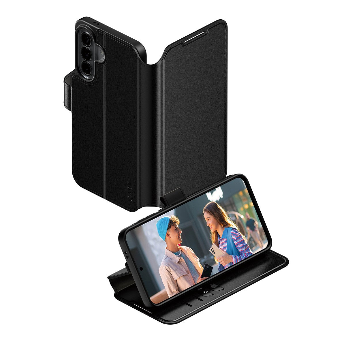 Samsung Galaxy A57 CARE by PanzerGlass Feature Wallet Case med Stativfunksjon - Svart
