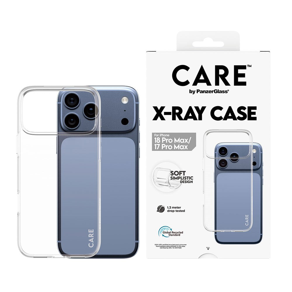 iPhone 18 Pro Max / 17 Pro Max CARE by PanzerGlass Fashionable X-Ray Soft Basic Case - Gjennomsiktig