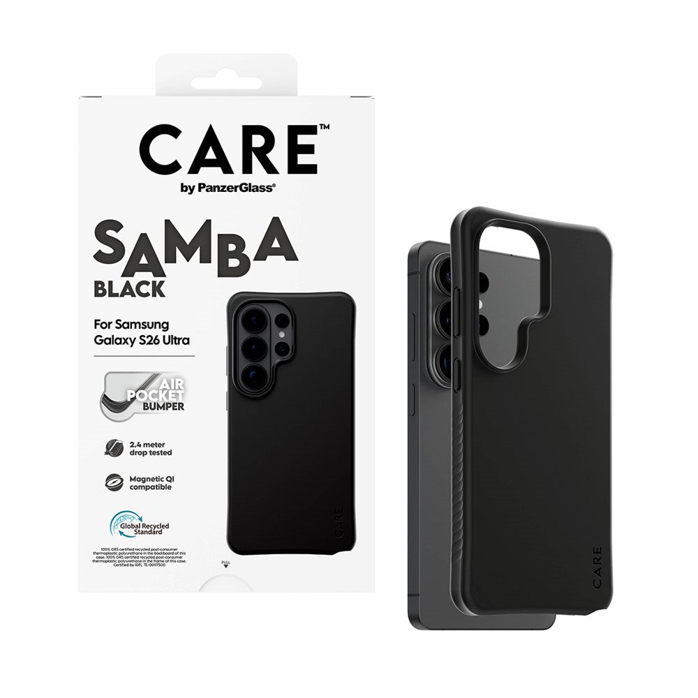 Samsung Galaxy S26 Ultra CARE by PanzerGlass Fashionable Samba Deksel - Qi Kompatibel - Svart