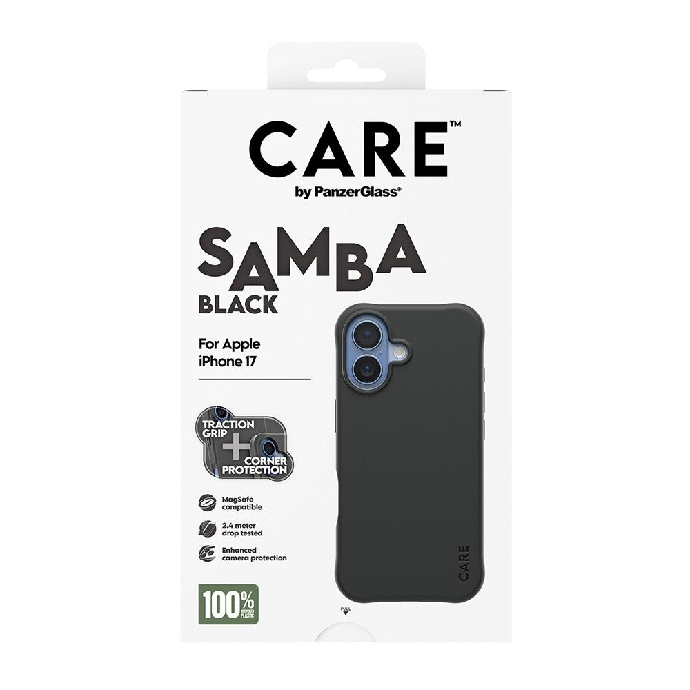 CARE by PanzerGlass iPhone 17 Fashionable Samba Deksel - MagSafe Kompatibel - Black
