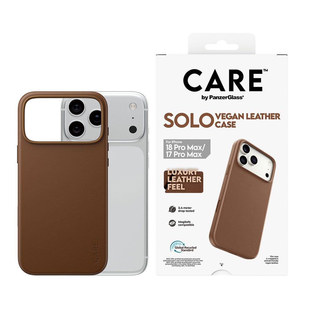 iPhone 18 Pro Max / 17 Pro Max CARE by PanzerGlass SOLO Deksel - MagSafe Kompatibel - Brun