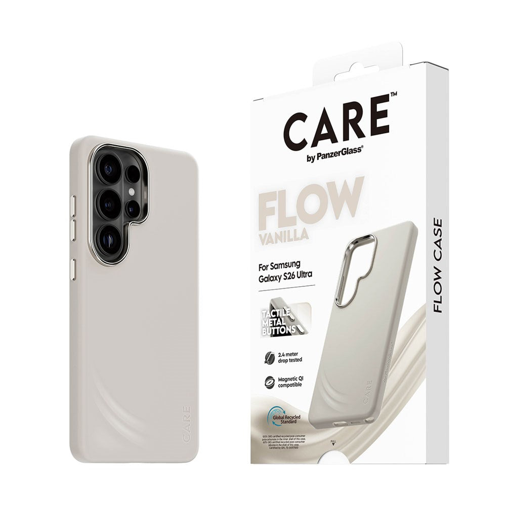 Samsung Galaxy S26 Ultra CARE by PanzerGlass Feature Flow Deksel - Qi Kompatibel - Vanilla
