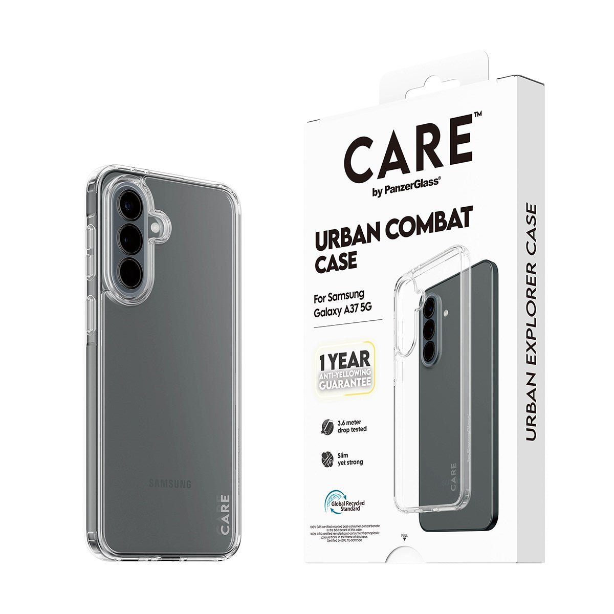 Samsung Galaxy A37 CARE by PanzerGlass Urban Combat Deksel - Transparent
