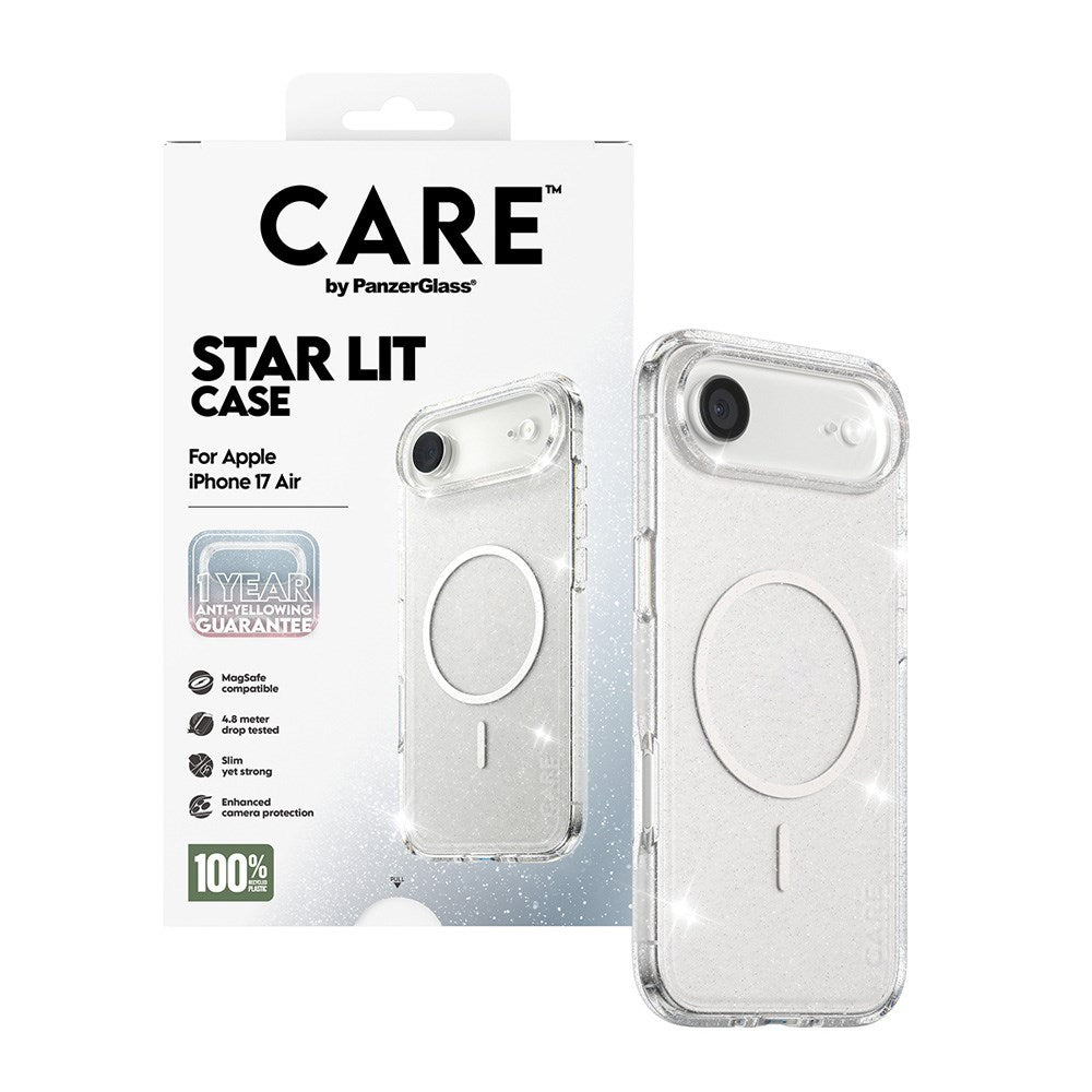 CARE by PanzerGlass iPhone Air FLAGSHIP Urban Explorer Deksel - MagSafe Kompatibel - Transparent / Star Lit