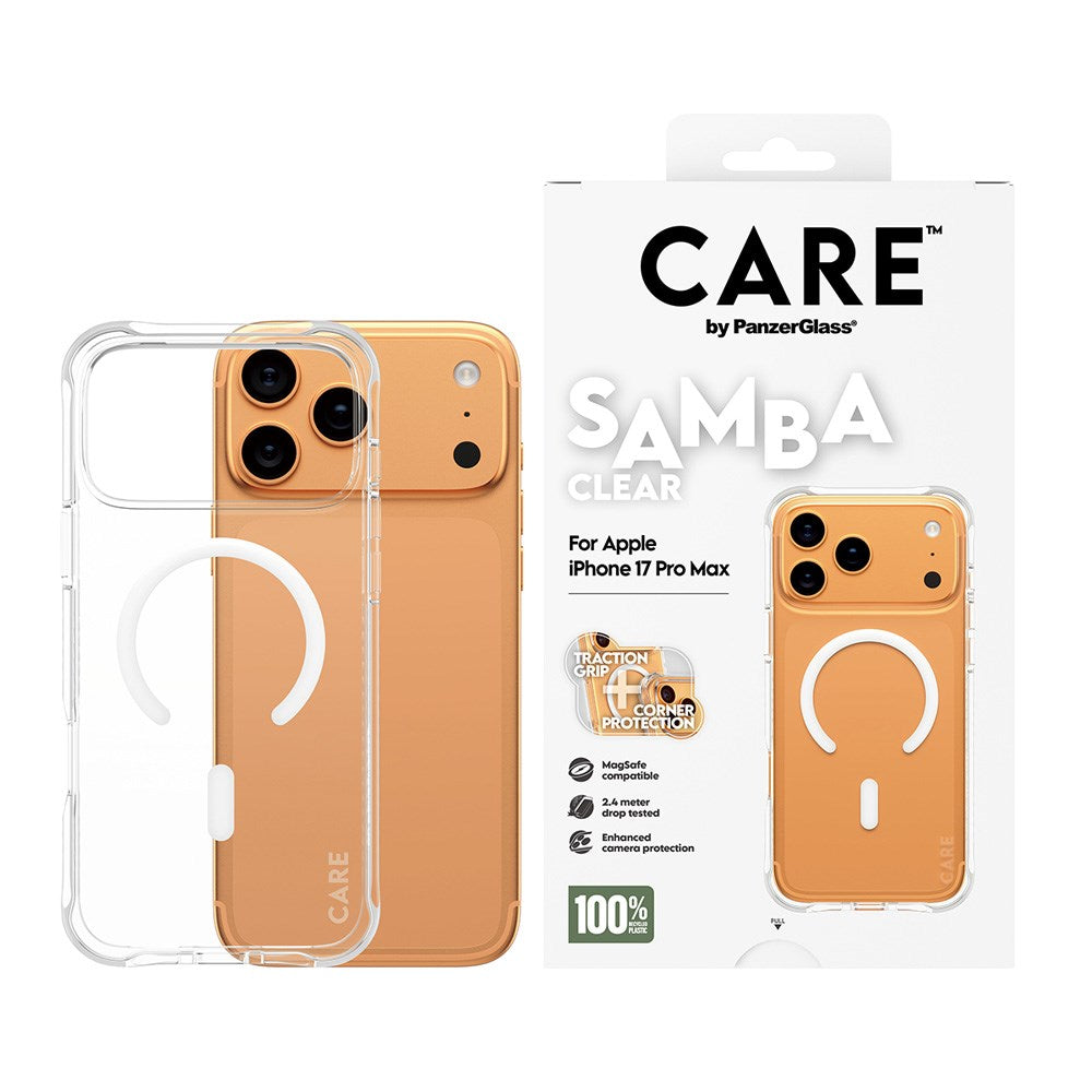 CARE by PanzerGlass iPhone 17 Pro Max Fashionable Samba Deksel - MagSafe Kompatibel - Transparent