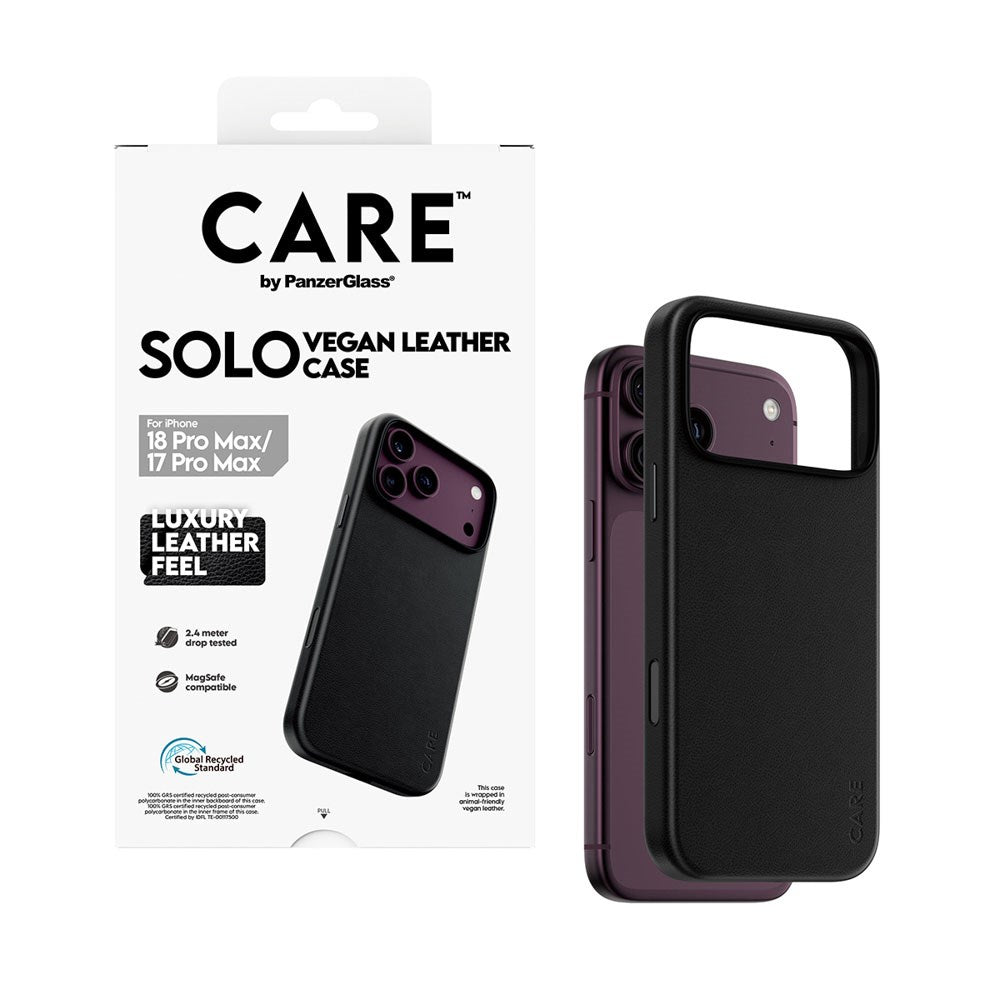 iPhone 18 Pro Max / 17 Pro Max CARE by PanzerGlass SOLO Deksel - MagSafe Kompatibel - Svart