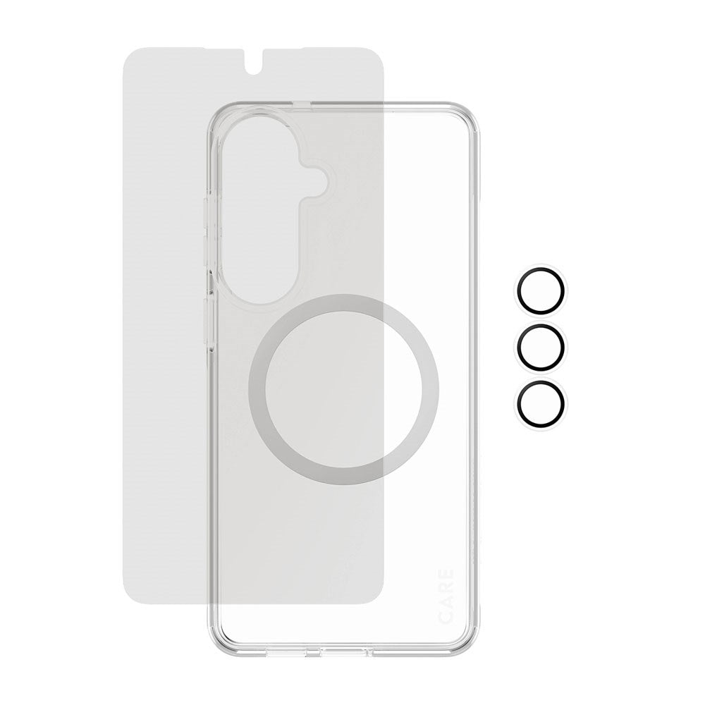Samsung Galaxy S26+ (Plus) Urban Combat 3-in-1 Privacy Bundle med Deksel / Skjermbeskyttelse (Privacy) / Kamerabeskyttelse - Qi Kompatibel - Gjennomsiktig