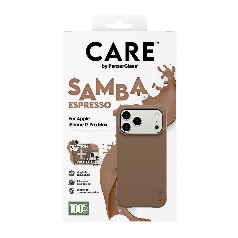 CARE by PanzerGlass iPhone 17 Pro Max Fashionable Samba Deksel - MagSafe Kompatibel - Espresso