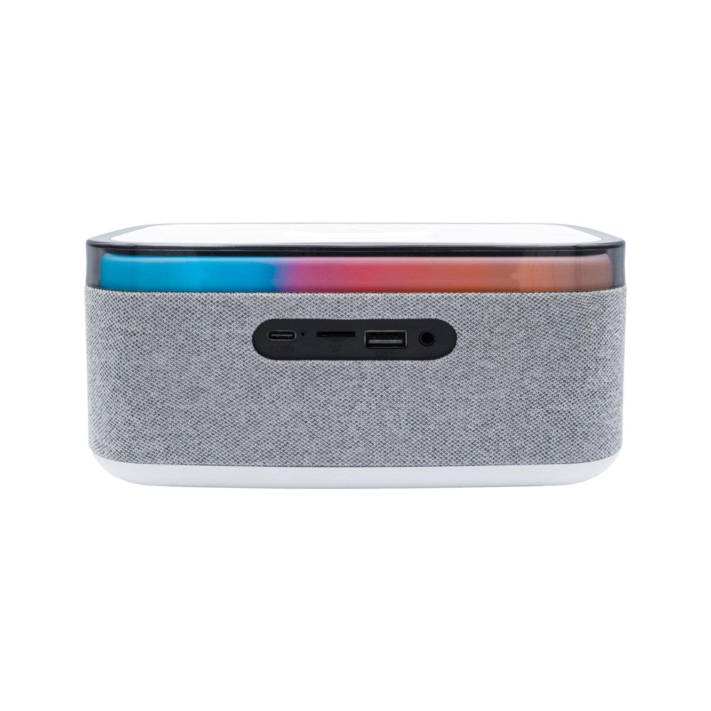 Denver CRQ-225 FM-Klokkeradio med Trådløs Lading & Bluetooth - Grå