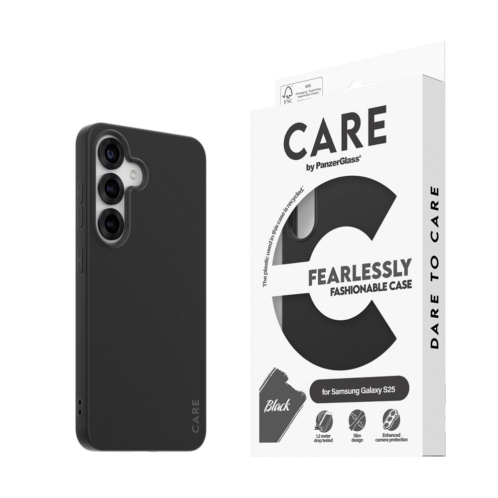 CARE by PanzerGlass Samsung Galaxy S25+ (Plus) FASHION Fearlessly Fashionable Deksel - Black