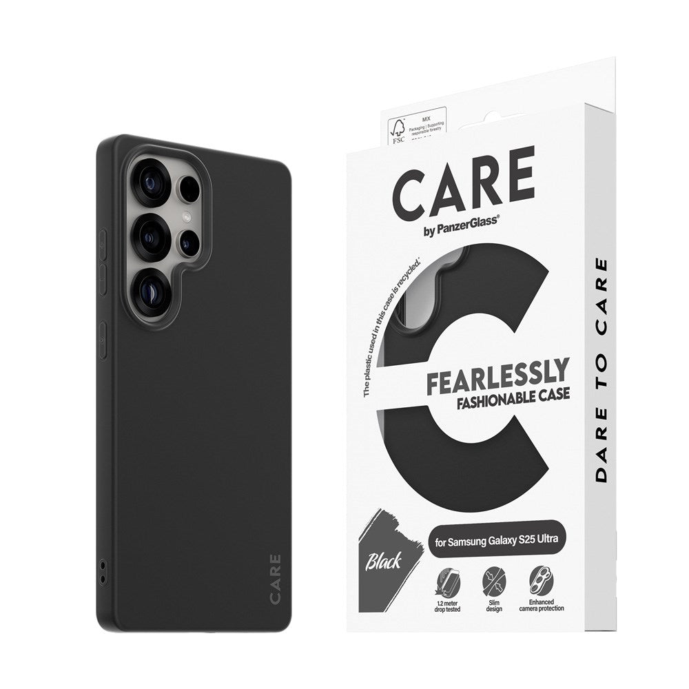 CARE by PanzerGlass Samsung Galaxy S25 Ultra FASHION Fearlessly Fashionable Deksel - Black