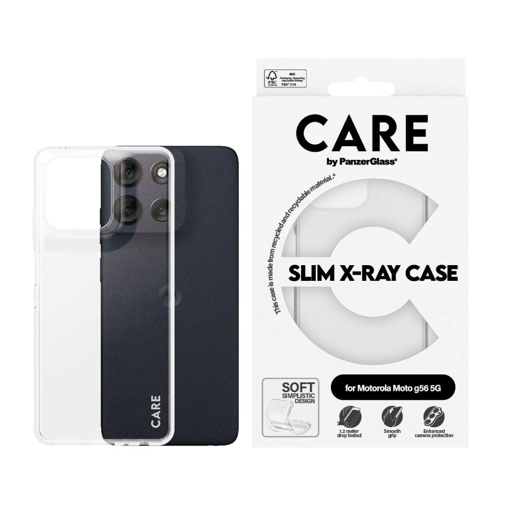 Motorola Moto G56 CARE by PanzerGlass FASHION X-Ray Soft Basic Deksel - Gjennomsiktig