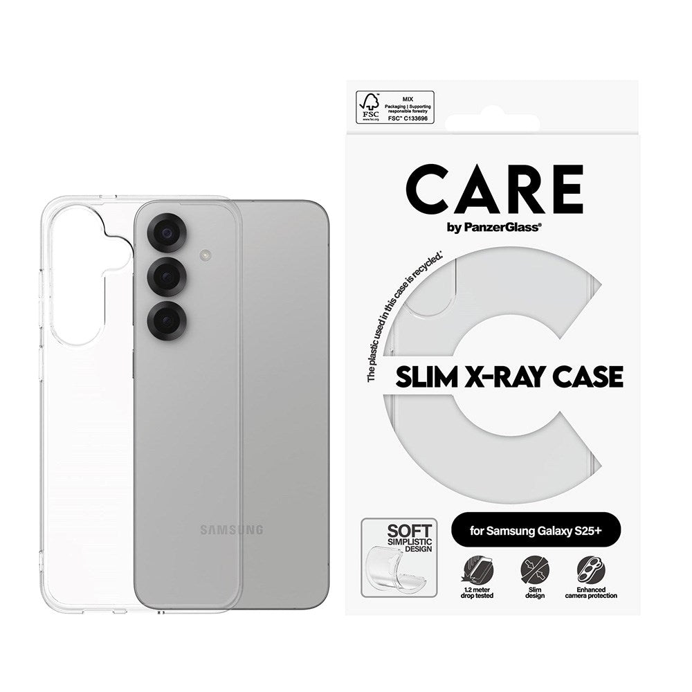CARE by PanzerGlass Samsung Galaxy S25+ (Plus) FASHION X-Ray Soft Basic Deksel - Gjennomsiktig