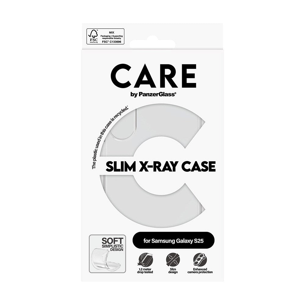 CARE by PanzerGlass Samsung Galaxy S25 FASHION X-Ray Soft Basic Deksel - Gjennomsiktig