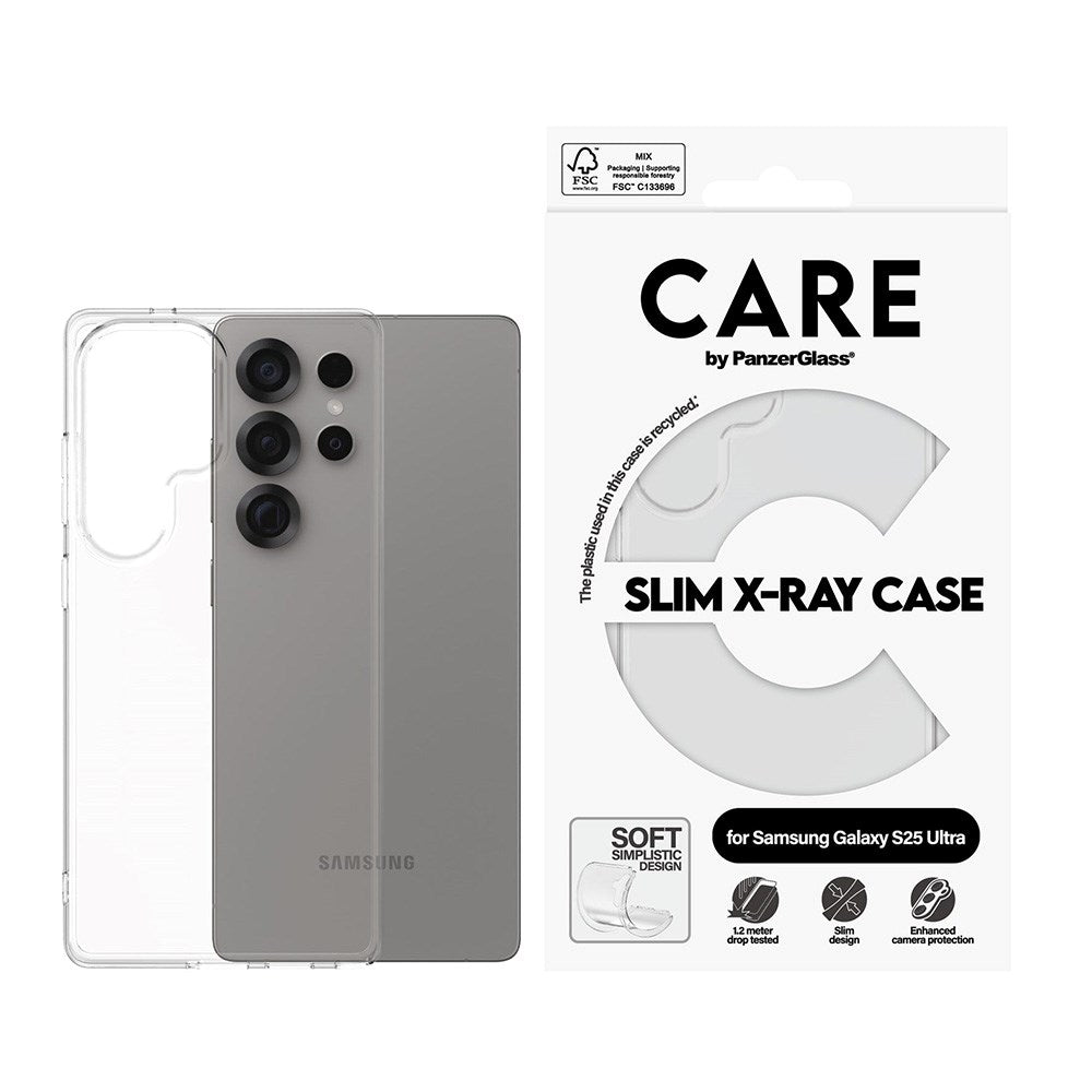 CARE by PanzerGlass Samsung Galaxy S25 Ultra FASHION X-Ray Soft Basic Deksel - Gjennomsiktig
