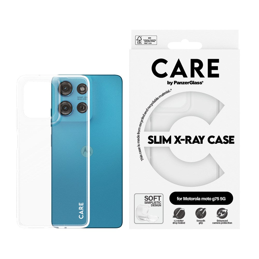 CARE by PanzerGlass Motorola Moto G75 (5G) FASHION X-Ray Soft Basic Deksel - Gjennomsiktig