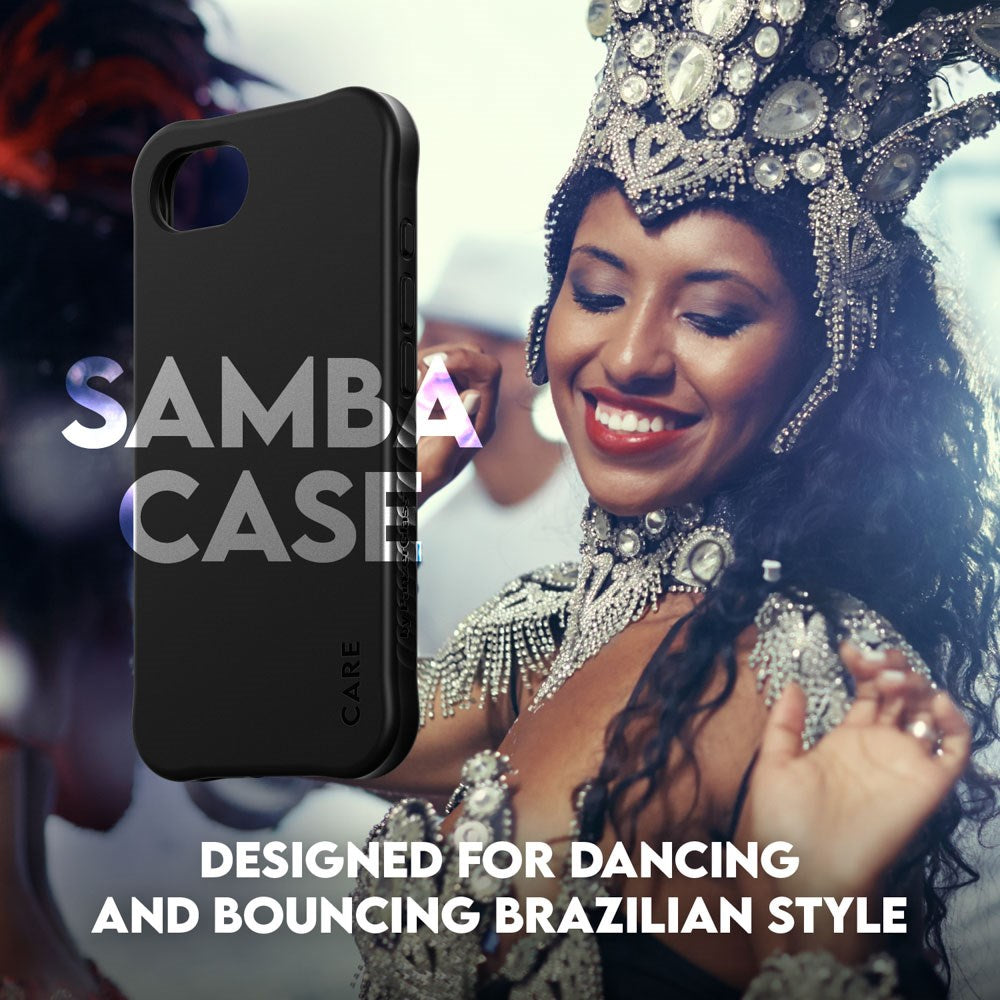 CARE by PanzerGlass iPhone 16e Fashionable Samba Deksel - MagSafe Kompatibel - Svart