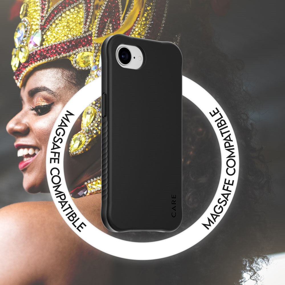CARE by PanzerGlass iPhone 16e Fashionable Samba Deksel - MagSafe Kompatibel - Svart