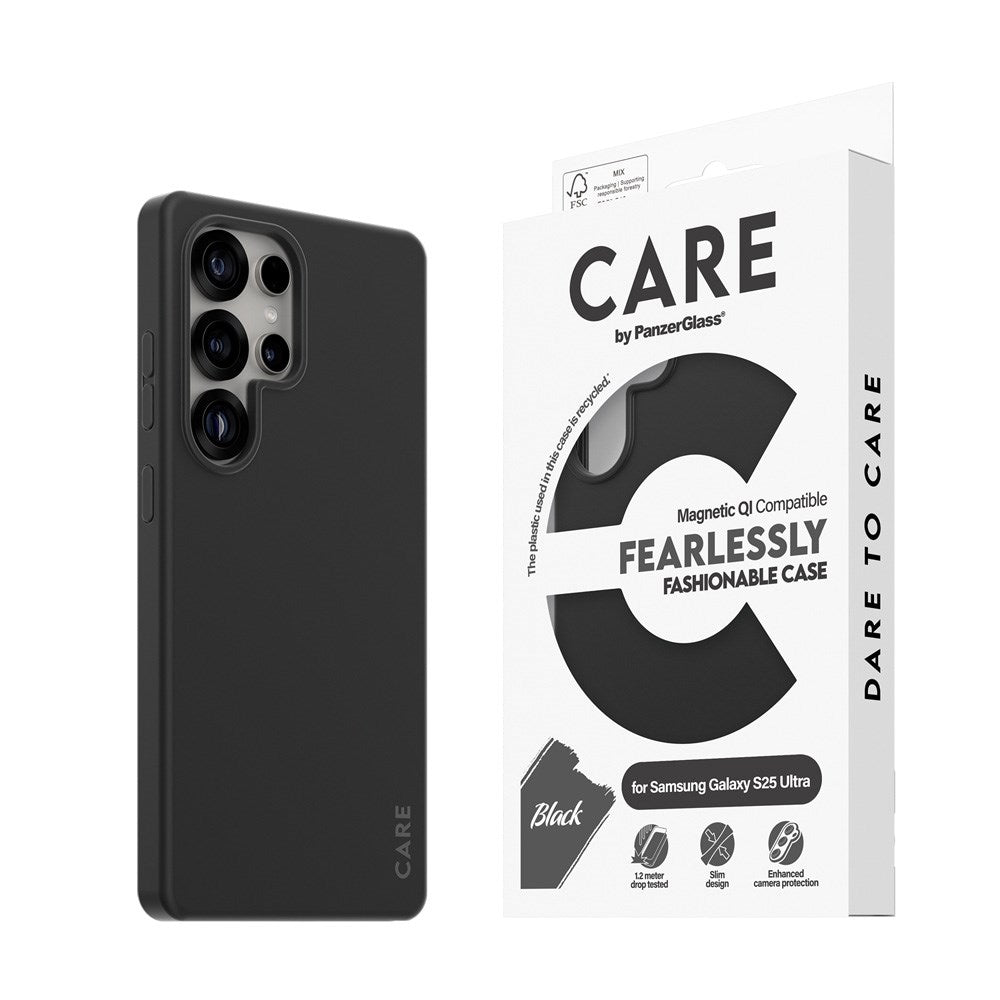 CARE by PanzerGlass Samsung Galaxy S25 Ultra FASHION Fearlessly Fashionable Deksel - QI Kompatibel - Black