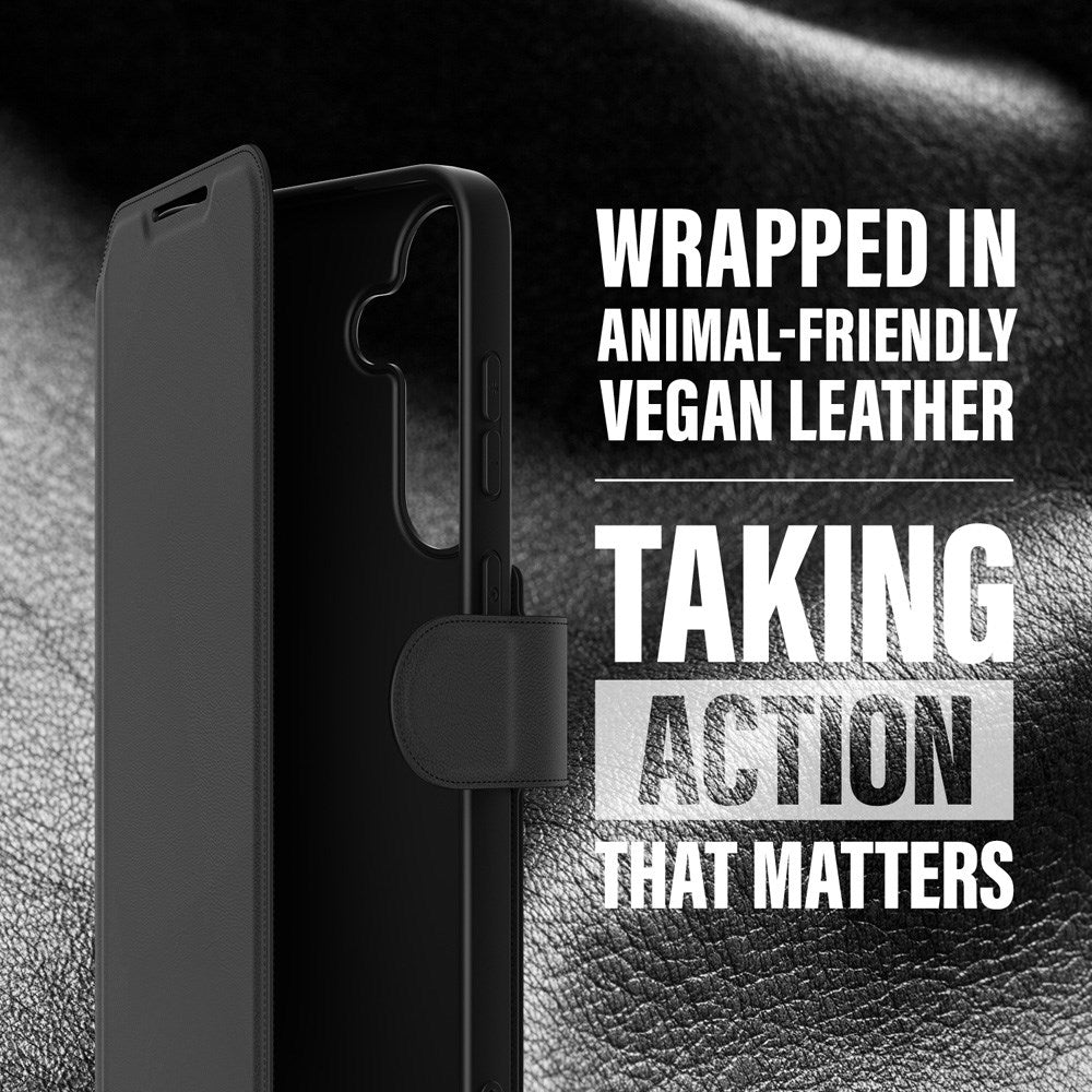 CARE by PanzerGlass Samsung Galaxy S25+ (Plus) Feature Wallet Case med Stativfunksjon - Svart