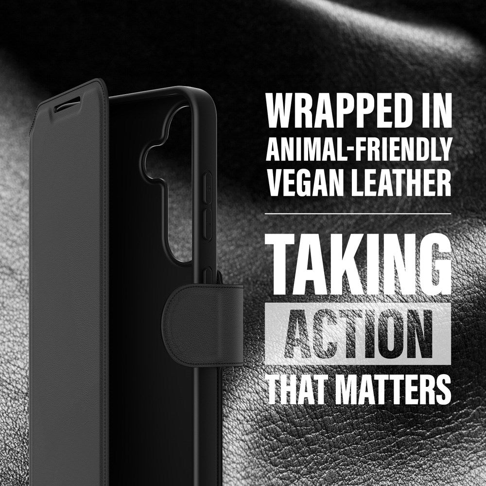 CARE by PanzerGlass Samsung Galaxy S25 Feature Wallet Case med Stativfunksjon - Svart