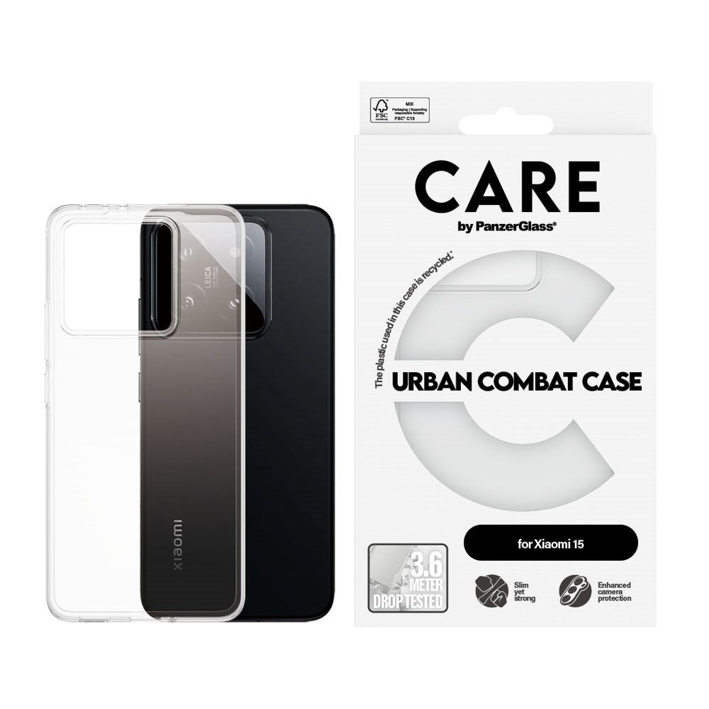 CARE by PanzerGlass Xiaomi 15 FLAGSHIP Urban Combat-deksel - Transparent
