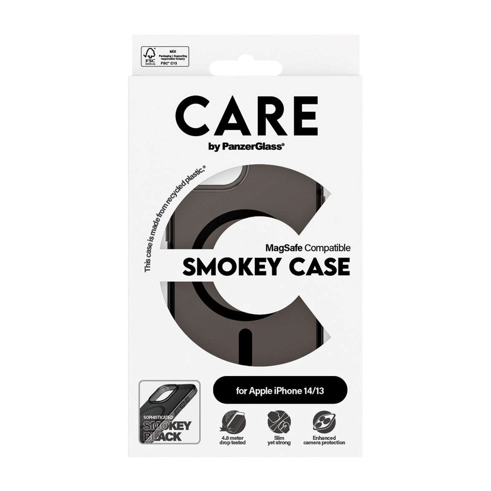 CARE by PanzerGlass iPhone 13 / 14 FLAGSHIP Urban Combat-deksel - MagSafe Kompatibel - Smokey / Black