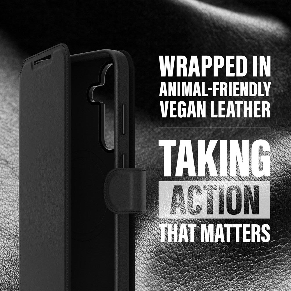 CARE by PanzerGlass Samsung Galaxy S25+ (Plus) Feature Tango 2-in-1 Deksel med Lommebok - Qi Kompatibel - Svart