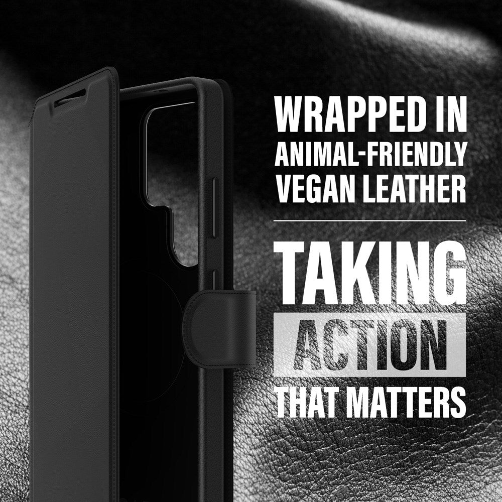 CARE by PanzerGlass Samsung Galaxy S25 Ultra Feature Tango 2-in-1 Deksel med Lommebok - Qi Kompatibel - Svart