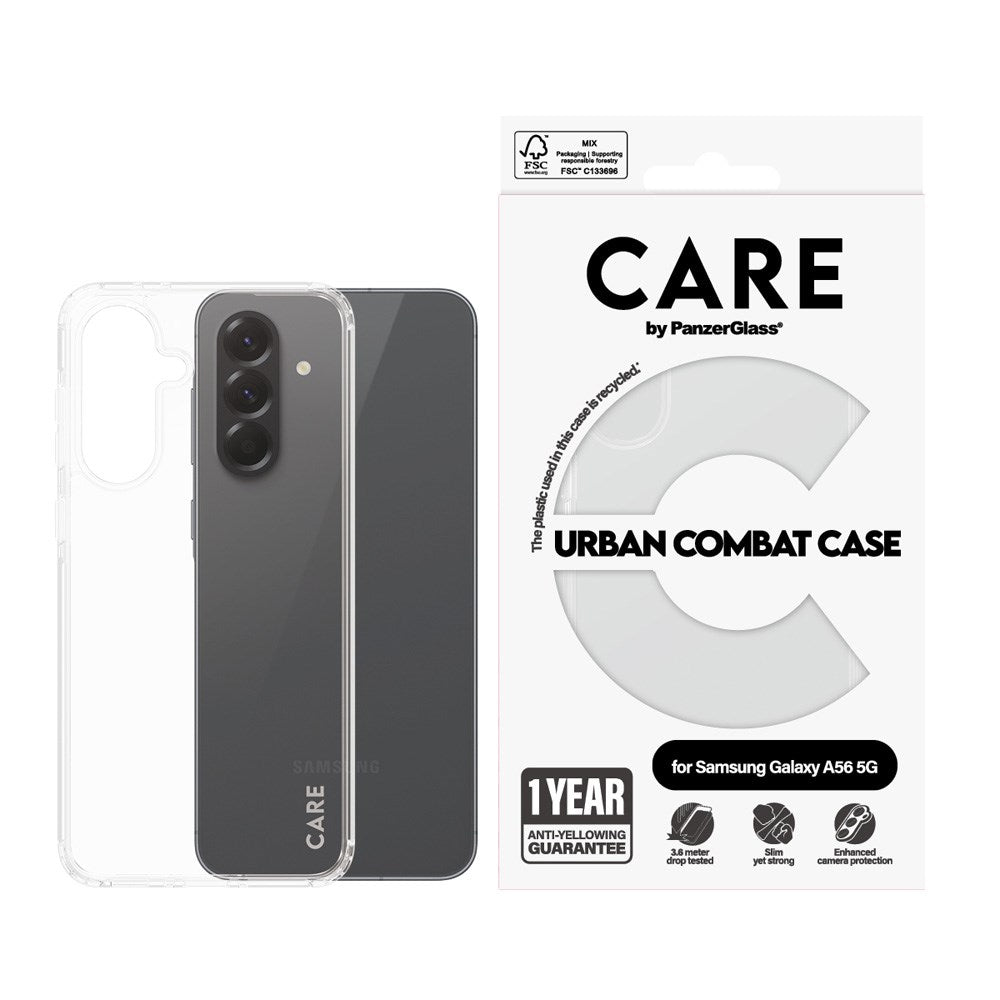 CARE by PanzerGlass Samsung Galaxy A56 (5G) FLAGSHIP Urban Combat Deksel - Gjennomsiktig
